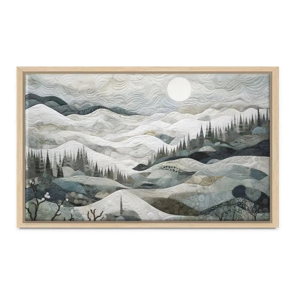 Quilted Winter Landscape 1 Canvas Print Quilted Winter Landscape 1 Canvas Print wall art product RileyB - Independent