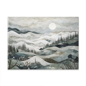Quilted Winter Landscape 1 Canvas Print Quilted Winter Landscape 1 Canvas Print wall art product RileyB - Independent