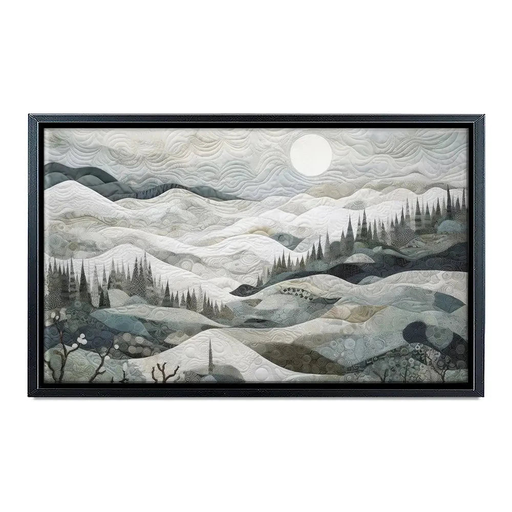 Quilted Winter Landscape 1 Canvas Print Quilted Winter Landscape 1 Canvas Print wall art product RileyB - Independent