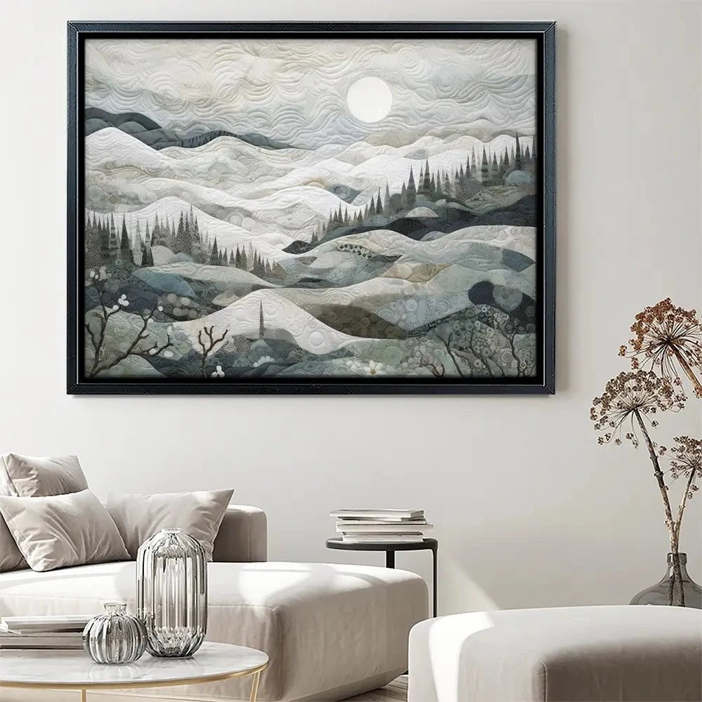 Quilted Winter Landscape 1 Canvas Print Quilted Winter Landscape 1 Canvas Print wall art product RileyB - Independent