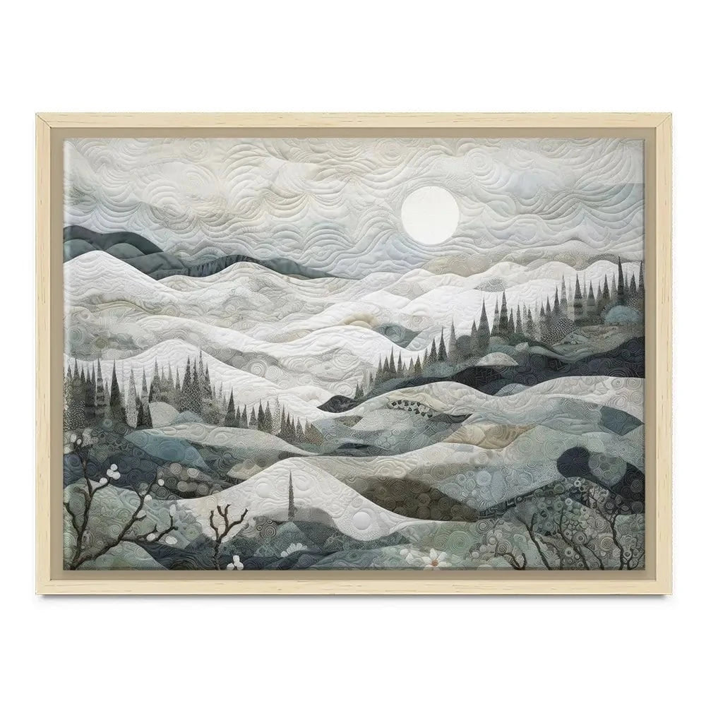 Quilted Winter Landscape 1 Canvas Print Quilted Winter Landscape 1 Canvas Print wall art product RileyB - Independent