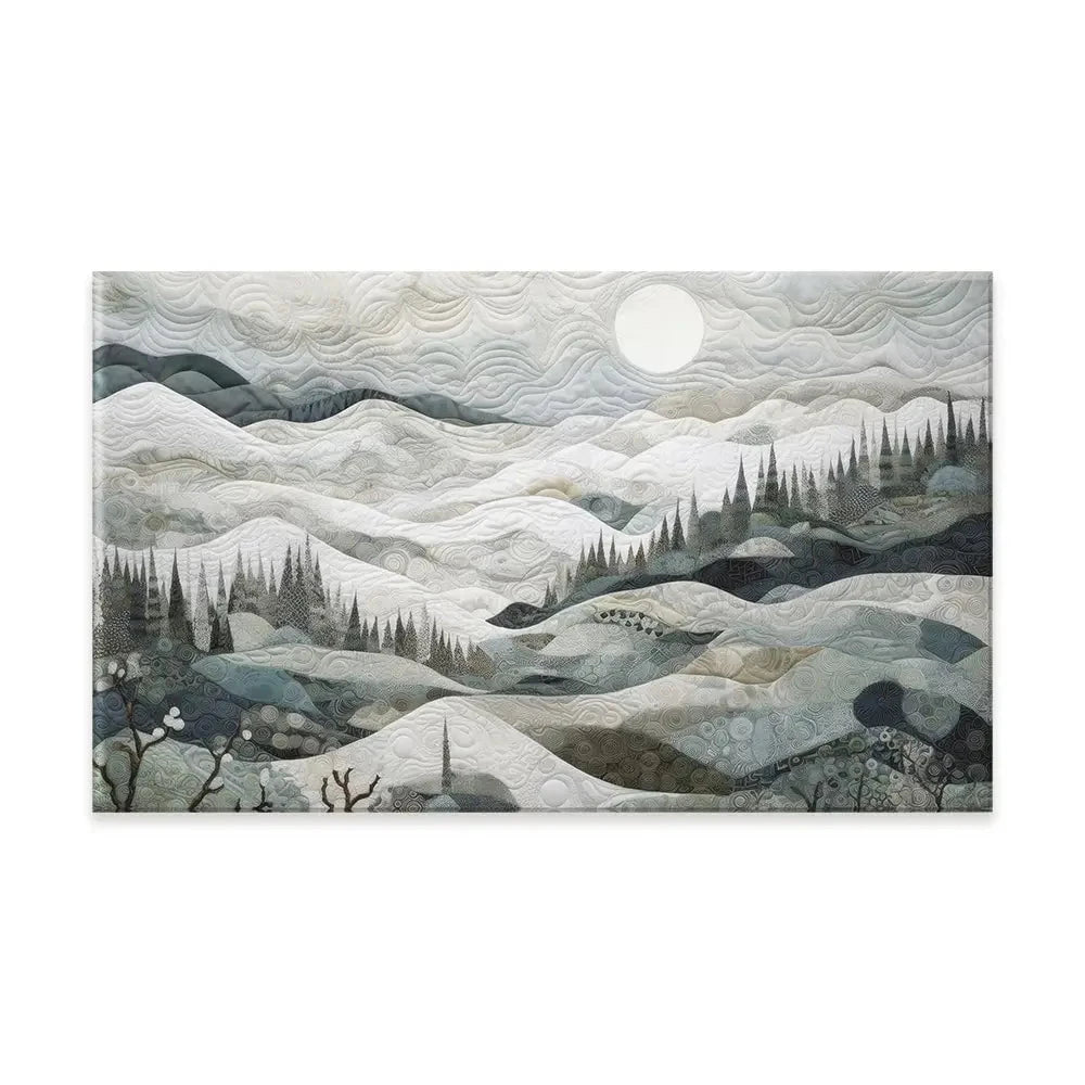 Quilted Winter Landscape 1 Canvas Print Quilted Winter Landscape 1 Canvas Print wall art product RileyB - Independent