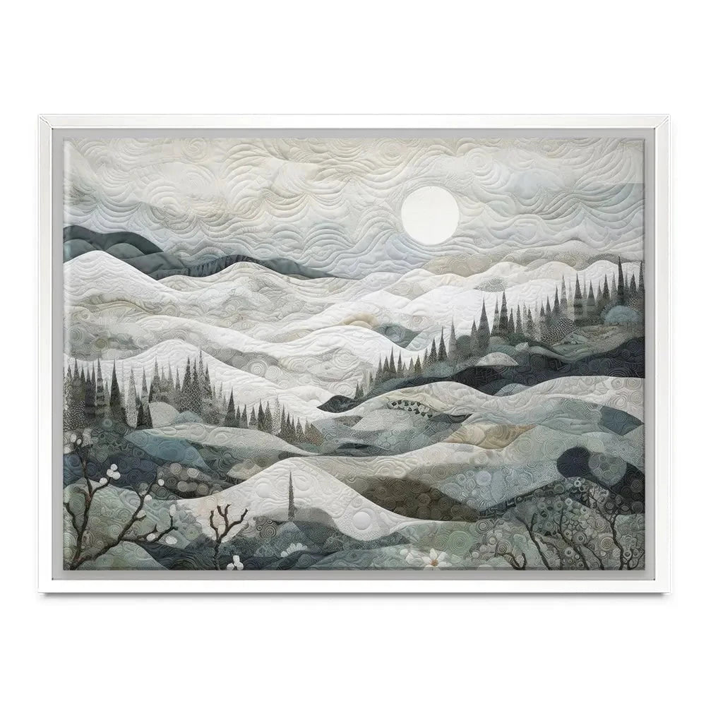 Quilted Winter Landscape 1 Canvas Print Quilted Winter Landscape 1 Canvas Print wall art product RileyB - Independent