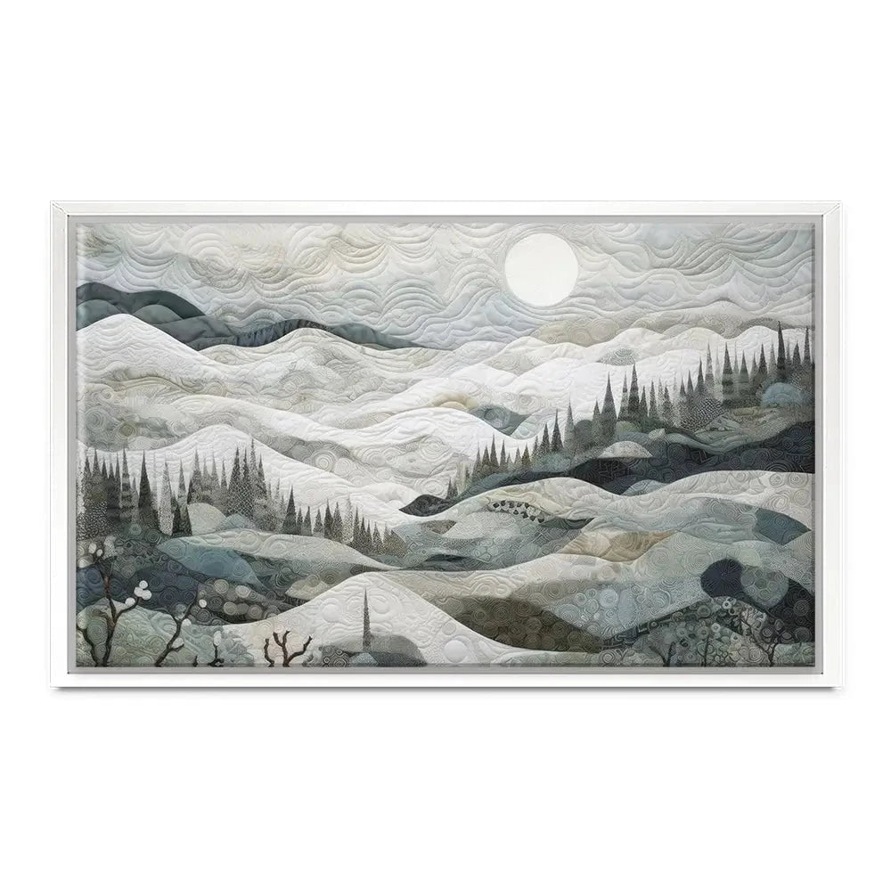 Quilted Winter Landscape 1 Canvas Print Quilted Winter Landscape 1 Canvas Print wall art product RileyB - Independent