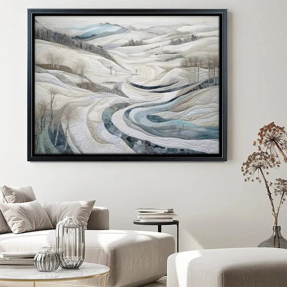 Quilted Winter Landscape 2 Canvas Print Quilted Winter Landscape 2 Canvas Print wall art product RileyB - Independent