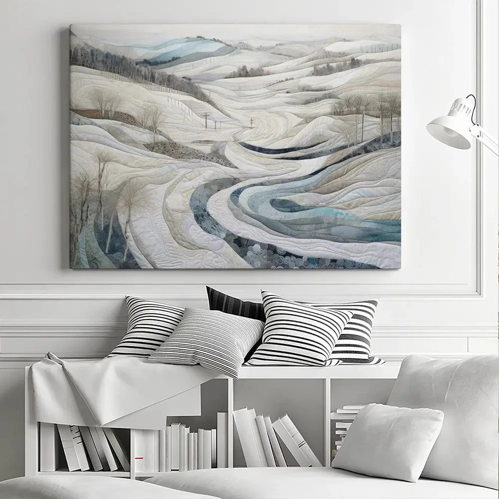 Quilted Winter Landscape 2 Canvas Print Quilted Winter Landscape 2 Canvas Print wall art product RileyB - Independent