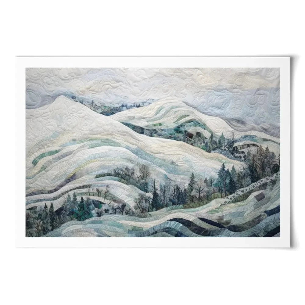 Quilted Winter Landscape 3 Art Print Quilted Winter Landscape 3 Art Print wall art product RileyB - Independent
