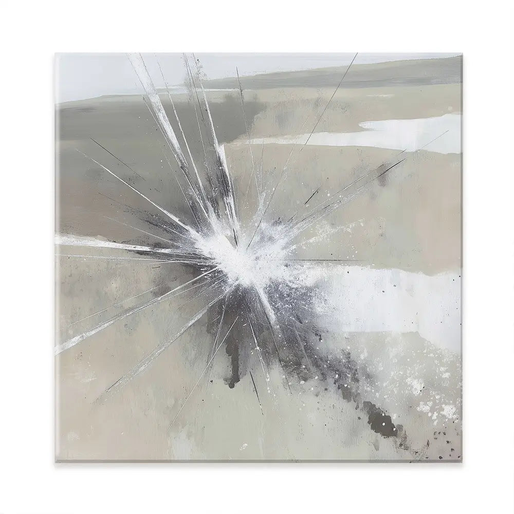 Radiant Burst Abstract Square Canvas Print Radiant Burst Abstract Square Canvas Print wall art product Chromatic Storm Studio
