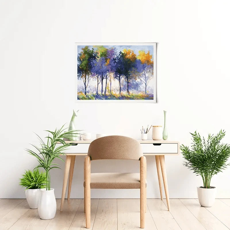 Radiant Trees In The Glowing Morning Art Print Radiant Trees In The Glowing Morning Art Print wall art product Leon Devenice