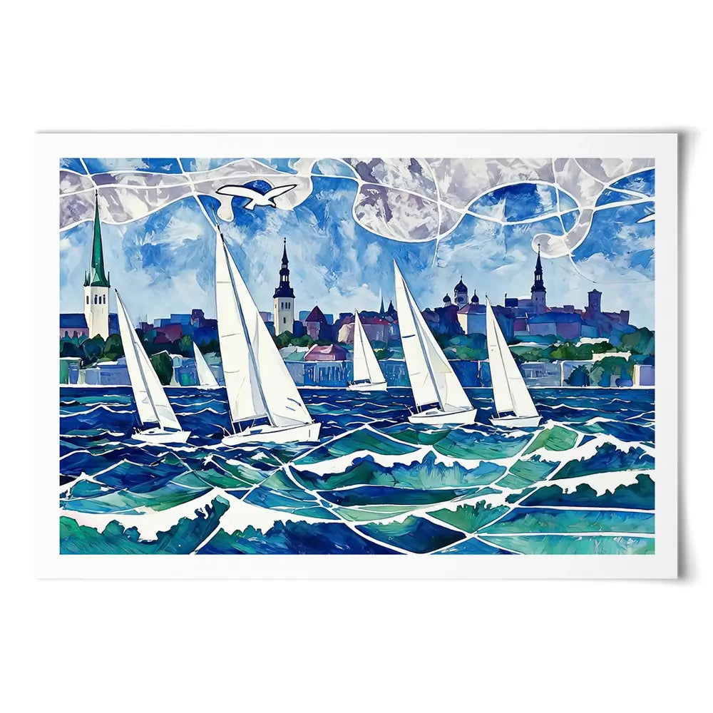 Raging Regatta Art Print Raging Regatta Art Print wall art product David Alexander Elder