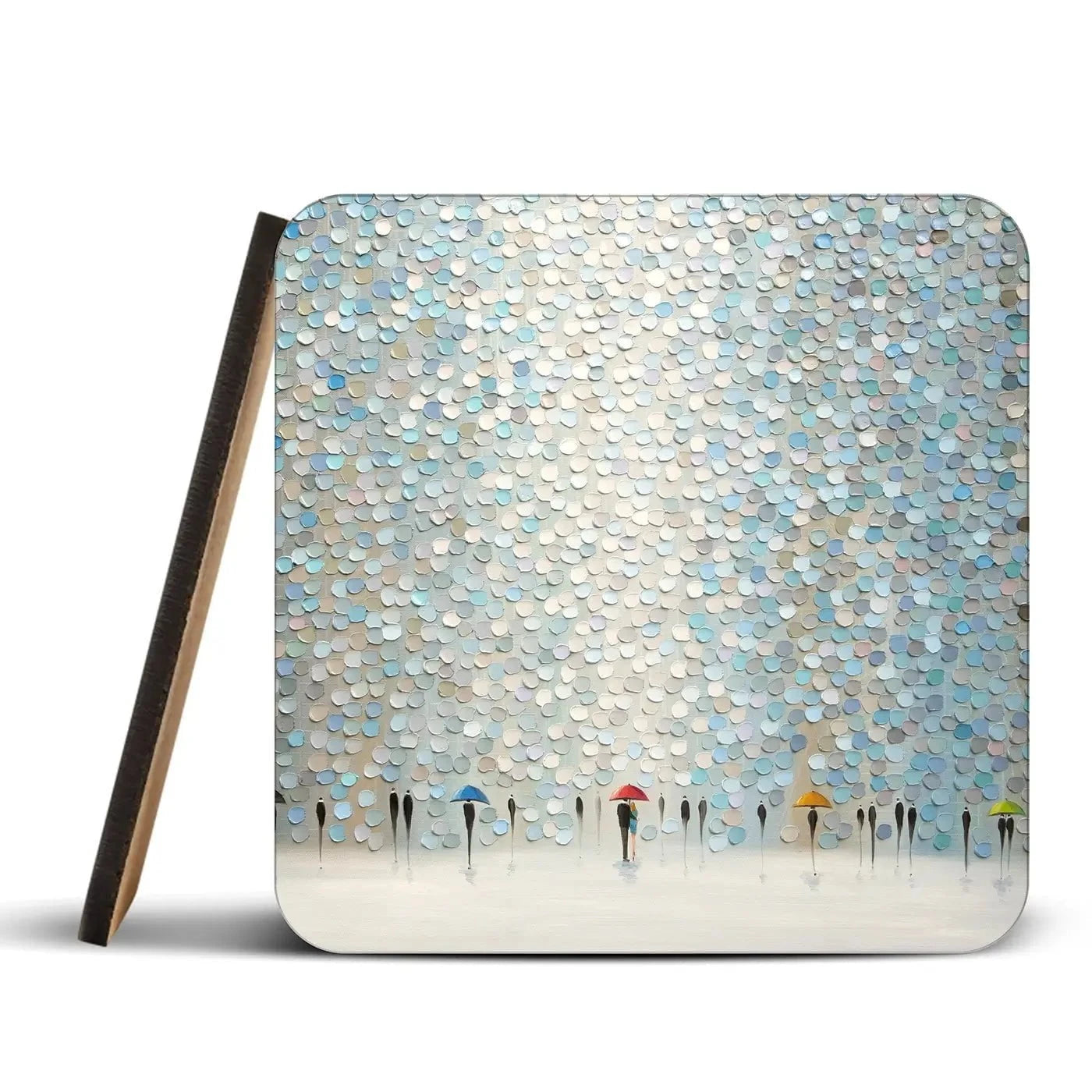 Rain Symphony Coaster Set Rainbow Soul Tree Coaster Set | Rainbow Soul Tree Art Coasters wall art product Ekaterina Ermilkina