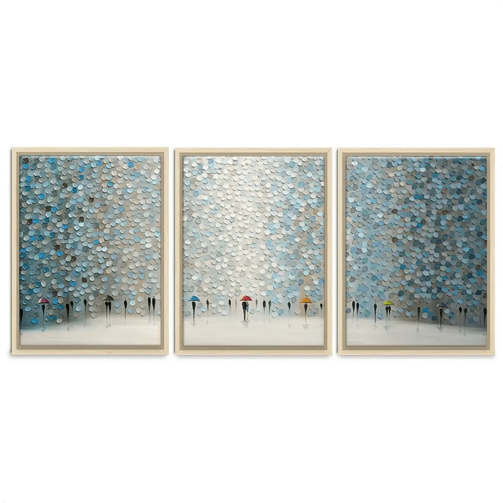 Rain Symphony Trio Canvas Print Rain Symphony Trio Canvas Print | Canvas Trio Artwork wall art product Ekaterina Ermilkina