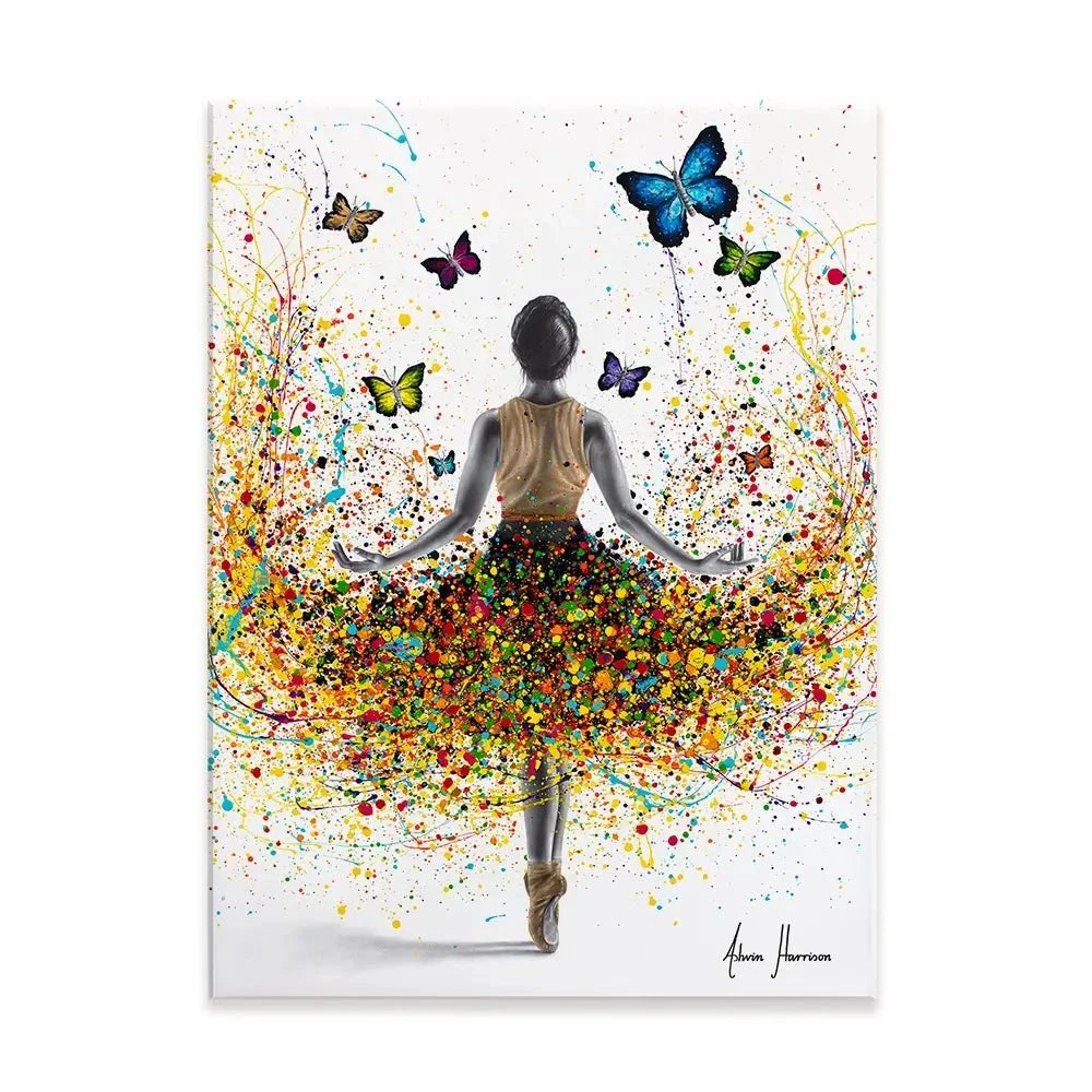 Rainbow Butterfly Ballerina Canvas Print Rainbow Butterfly Ballerina Canvas Print wall art product Ashvin Harrison