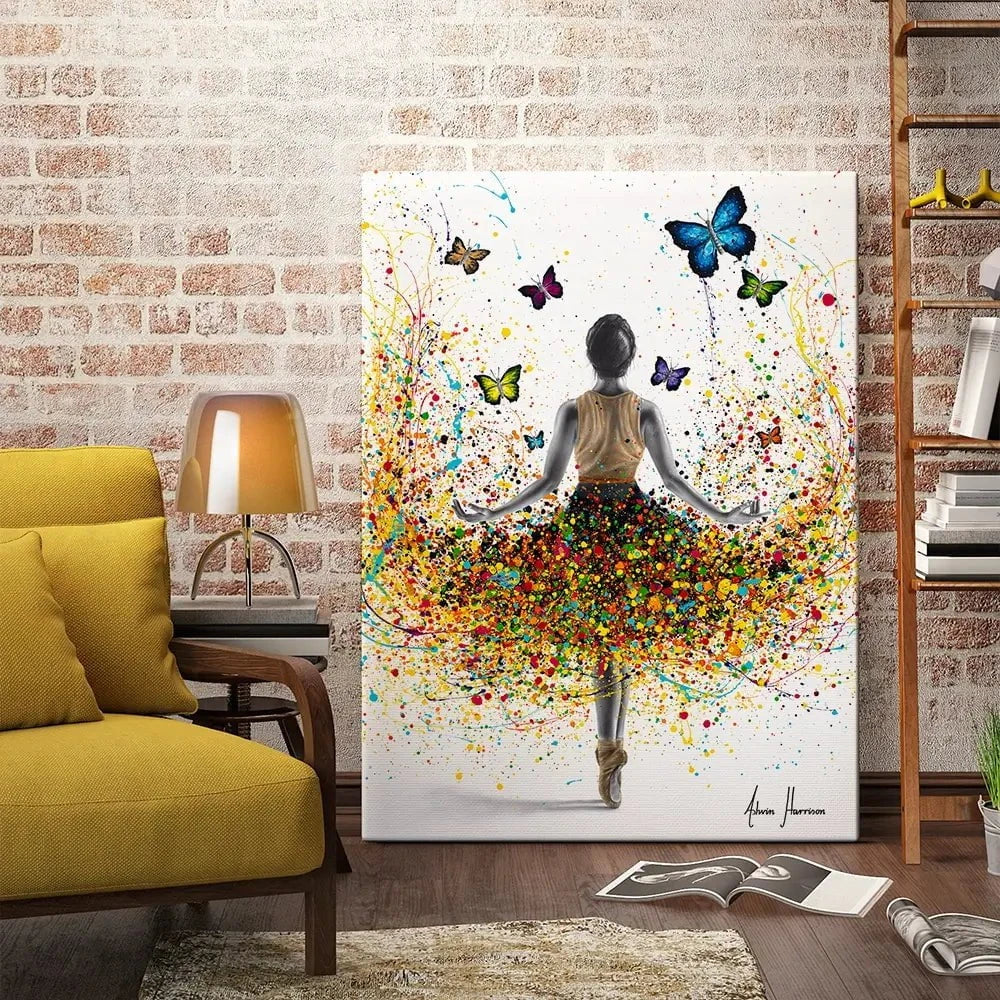 Rainbow Butterfly Ballerina Canvas Print Rainbow Butterfly Ballerina Canvas Print wall art product Ashvin Harrison