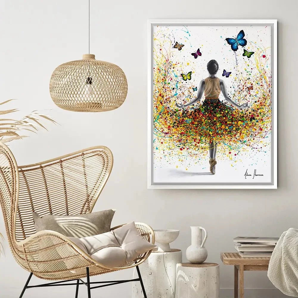 Rainbow Butterfly Ballerina Canvas Print Rainbow Butterfly Ballerina Canvas Print wall art product Ashvin Harrison