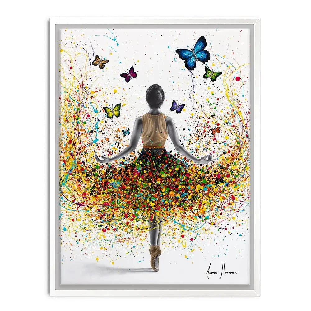 Rainbow Butterfly Ballerina Canvas Print Rainbow Butterfly Ballerina Canvas Print wall art product Ashvin Harrison