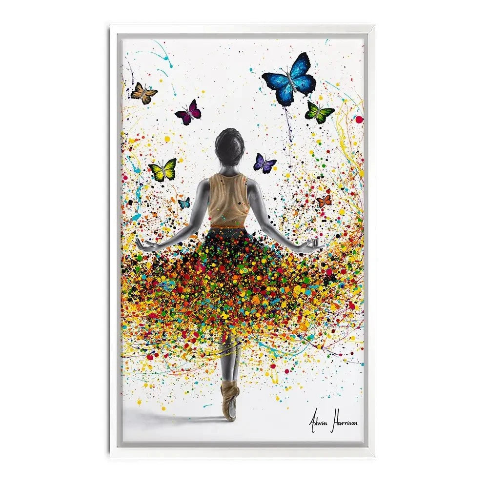 Rainbow Butterfly Ballerina Canvas Print Rainbow Butterfly Ballerina Canvas Print wall art product Ashvin Harrison