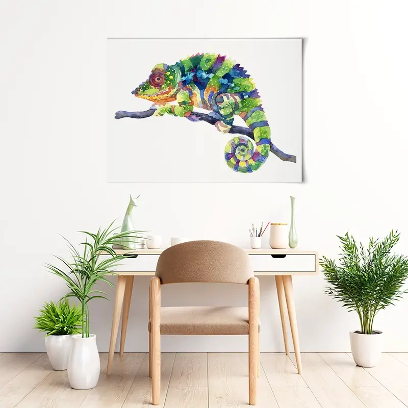 Rainbow Chameleon Art Print Rainbow Chameleon Art Print wall art product Anna Bond Art / Shutterstock