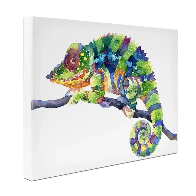 Rainbow Chameleon Canvas Print Rainbow Chameleon Canvas Print wall art product Anna Bond Art / Shutterstock