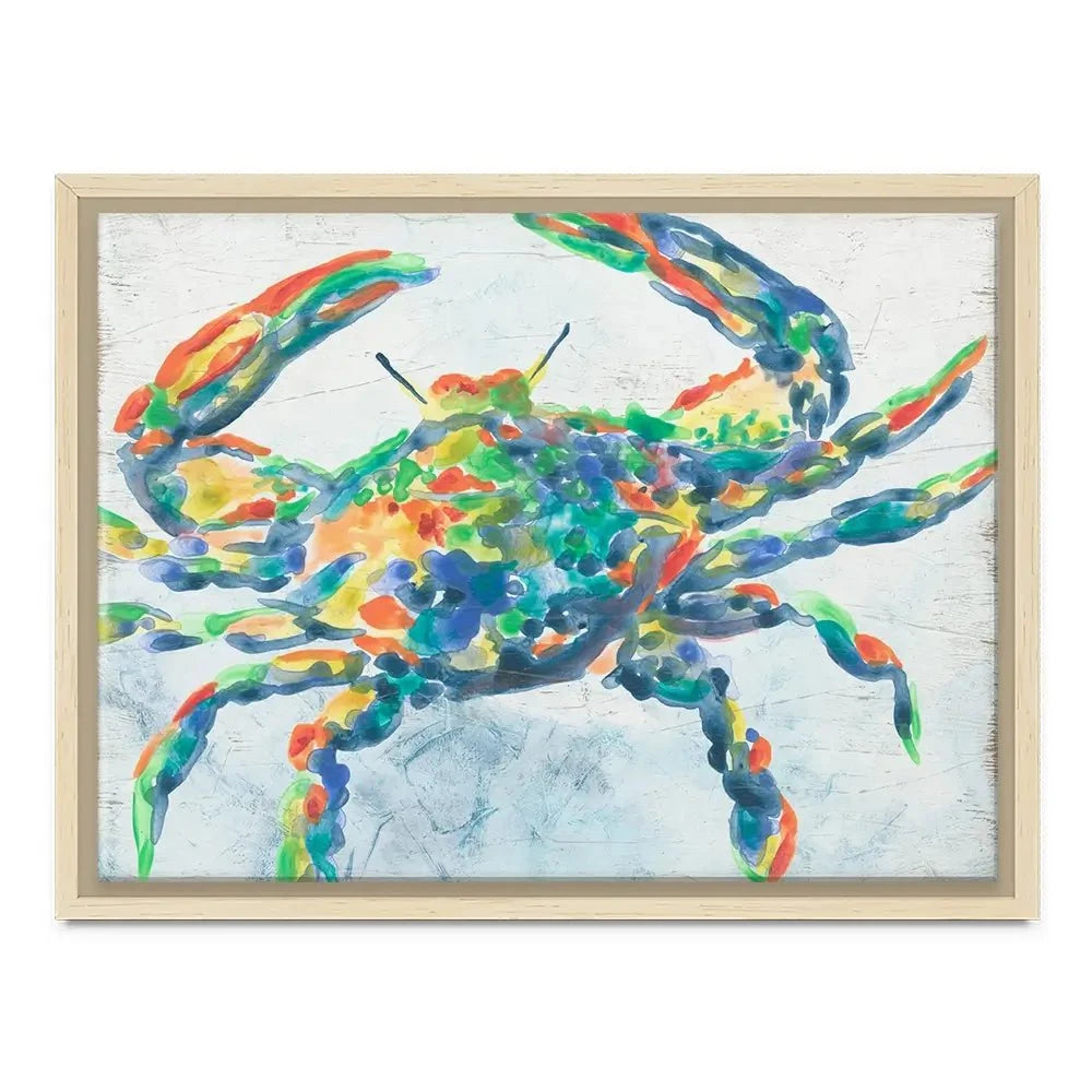 Rainbow Crab Canvas Print Rainbow Crab Canvas Print wall art product June Erica Vess