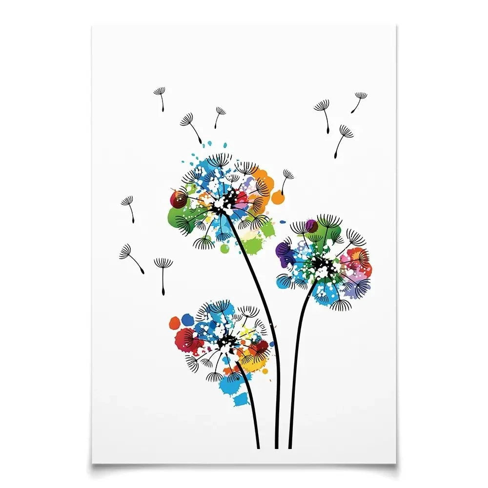 Rainbow Dandelion Art Print Rainbow Dandelion Art Print wall art product KsanaGraphica / Shutterstock