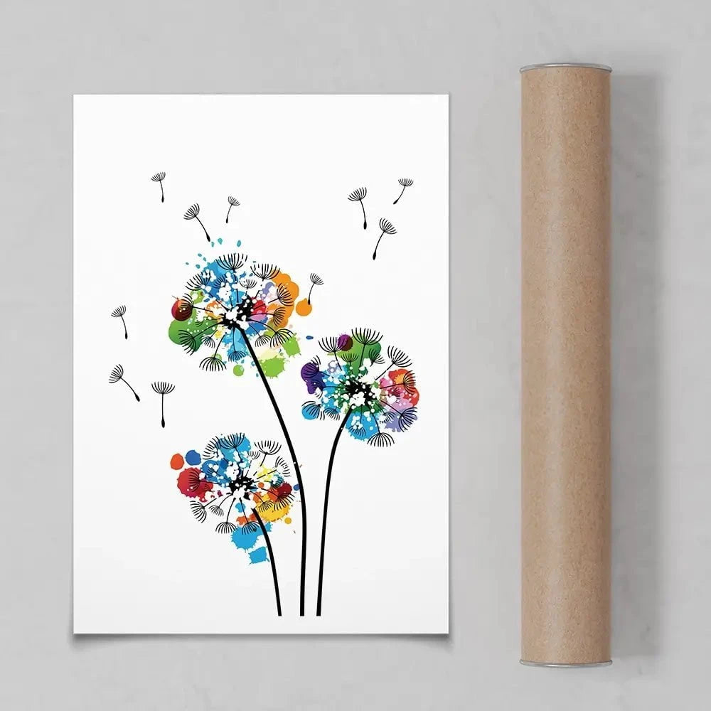 Rainbow Dandelion Art Print Rainbow Dandelion Art Print wall art product KsanaGraphica / Shutterstock