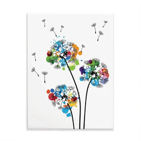 Rainbow Dandelion Canvas Print Rainbow Dandelion Canvas Print wall art product KsanaGraphica / Shutterstock