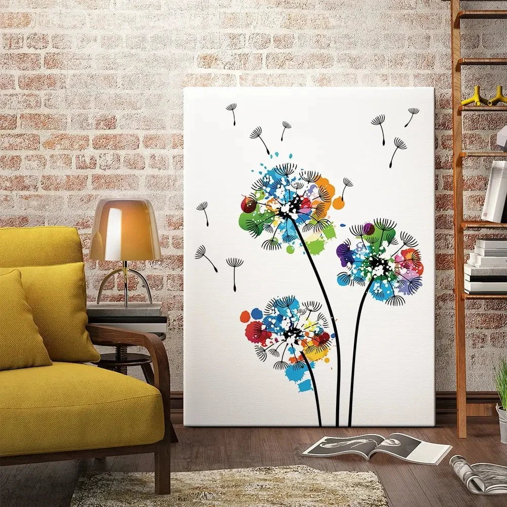 Rainbow Dandelion Canvas Print Rainbow Dandelion Canvas Print wall art product KsanaGraphica / Shutterstock