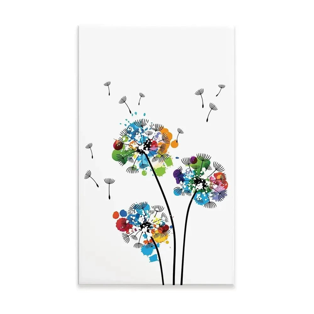 Rainbow Dandelion Canvas Print Rainbow Dandelion Canvas Print wall art product KsanaGraphica / Shutterstock
