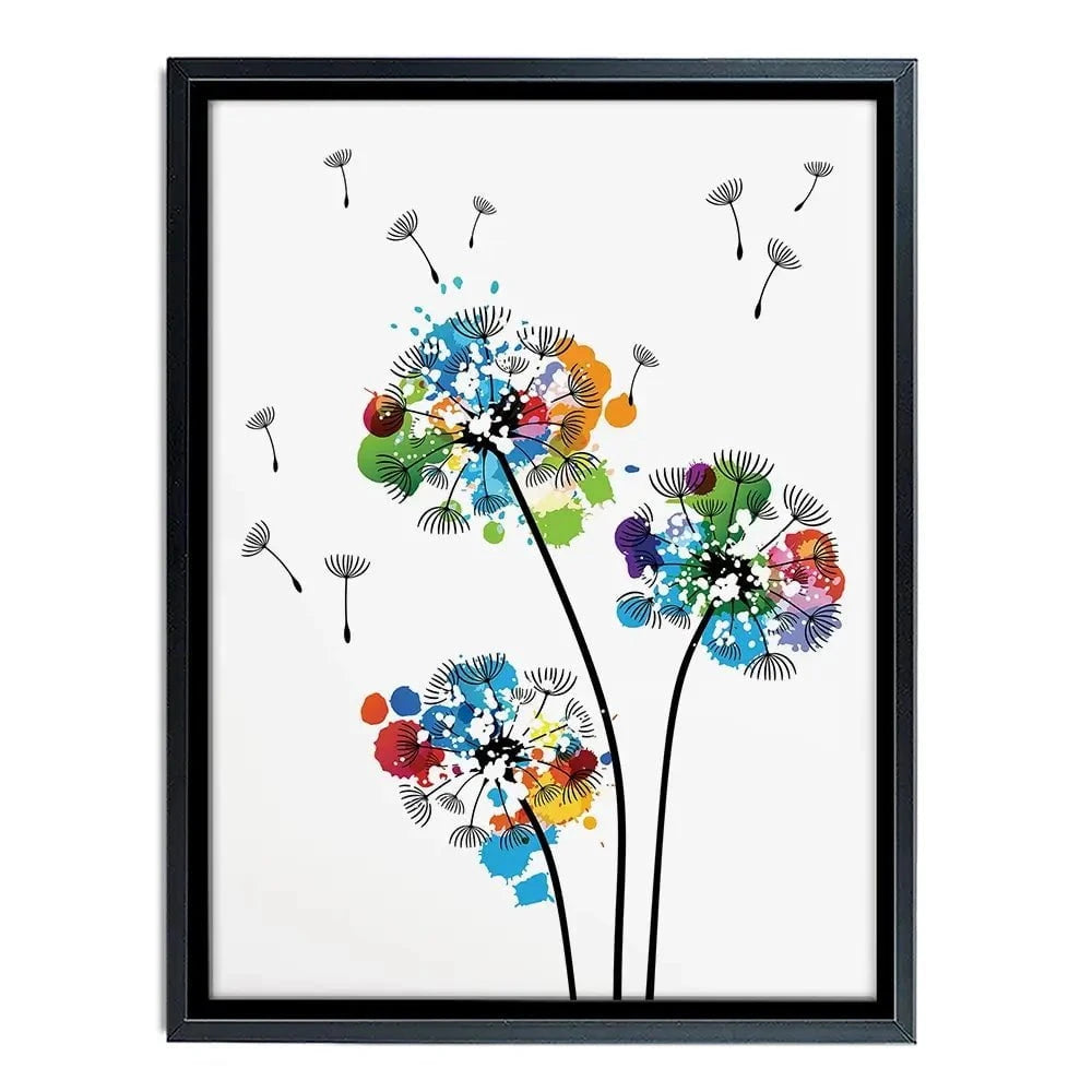 Rainbow Dandelion Canvas Print Rainbow Dandelion Canvas Print wall art product KsanaGraphica / Shutterstock