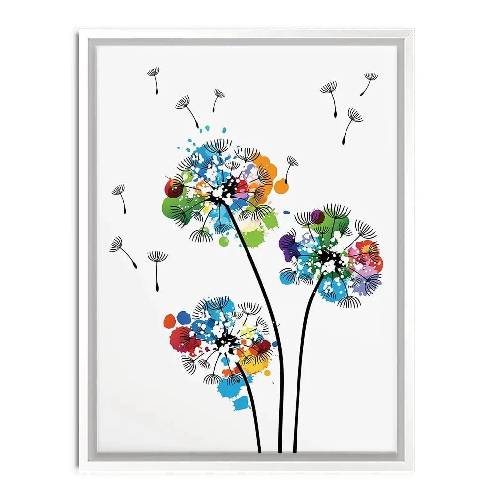 Rainbow Dandelion Canvas Print Rainbow Dandelion Canvas Print wall art product KsanaGraphica / Shutterstock
