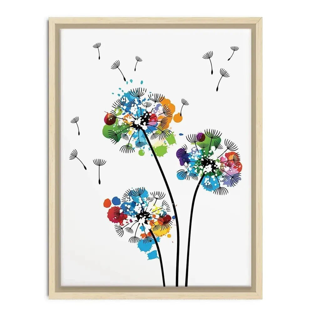 Rainbow Dandelion Canvas Print Rainbow Dandelion Canvas Print wall art product KsanaGraphica / Shutterstock