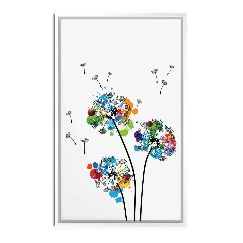 Rainbow Dandelion Canvas Print Rainbow Dandelion Canvas Print wall art product KsanaGraphica / Shutterstock