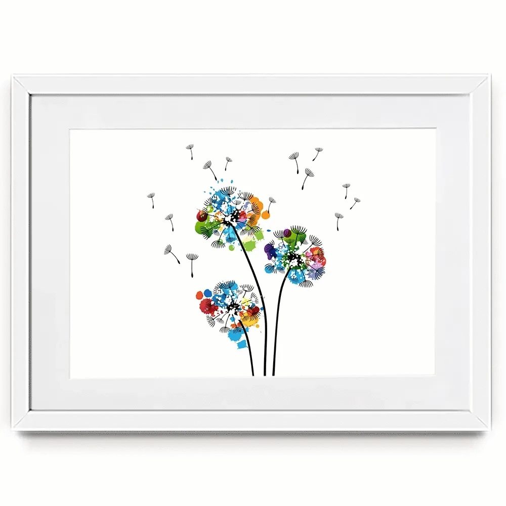 Rainbow Dandelion Landscape Framed Art Print Rainbow Dandelion Landscape Framed Art Print wall art product KsanaGraphica / Shutterstock
