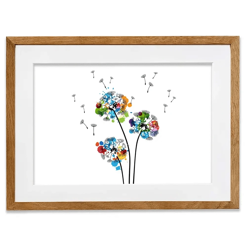 Rainbow Dandelion Landscape Framed Art Print Rainbow Dandelion Landscape Framed Art Print wall art product KsanaGraphica / Shutterstock
