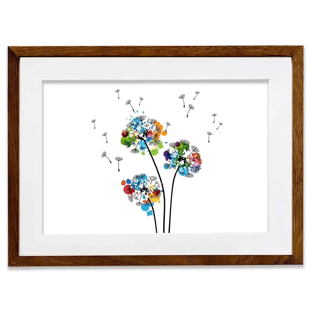 Rainbow Dandelion Landscape Framed Art Print Rainbow Dandelion Landscape Framed Art Print wall art product KsanaGraphica / Shutterstock