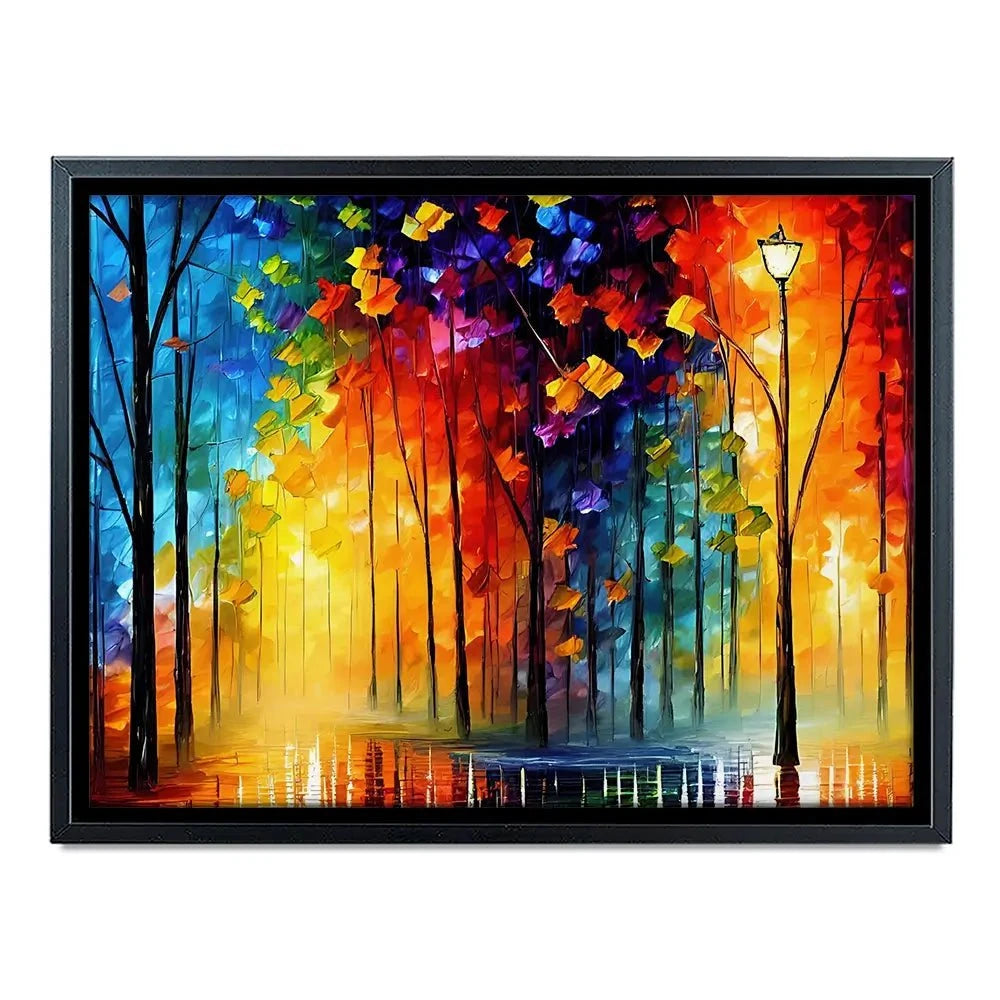 Rainbow Glow Nights Canvas Print Rainbow Glow Nights Canvas Print wall art product Kolokolchi / Shutterstock