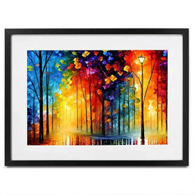 Rainbow Glow Nights Framed Art Print Rainbow Glow Nights Framed Art Print wall art product Kolokolchi / Shutterstock