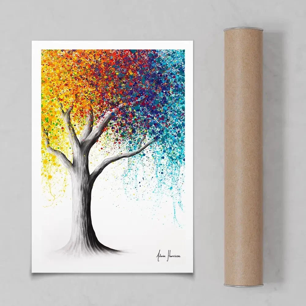 Rainbow Rollicking Tree Art Print Rainbow Rollicking Tree Art Print wall art product Ashvin Harrison