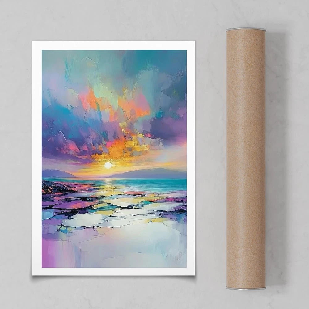 Rainbow Sea Sunset Art Print Rainbow Sea Sunset Art Print wall art product David Alexander Elder
