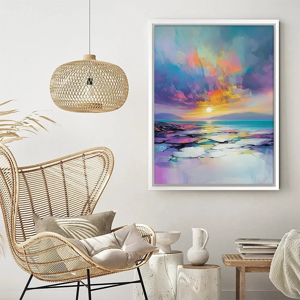 Rainbow Sea Sunset Canvas Print Rainbow Sea Sunset Canvas Print wall art product David Alexander Elder