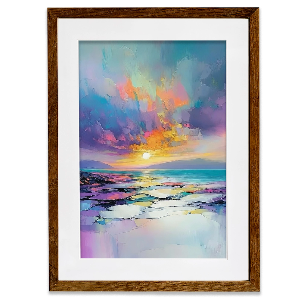Rainbow Sea Sunset Framed Art Print Rainbow Sea Sunset Framed Art Print wall art product David Alexander Elder