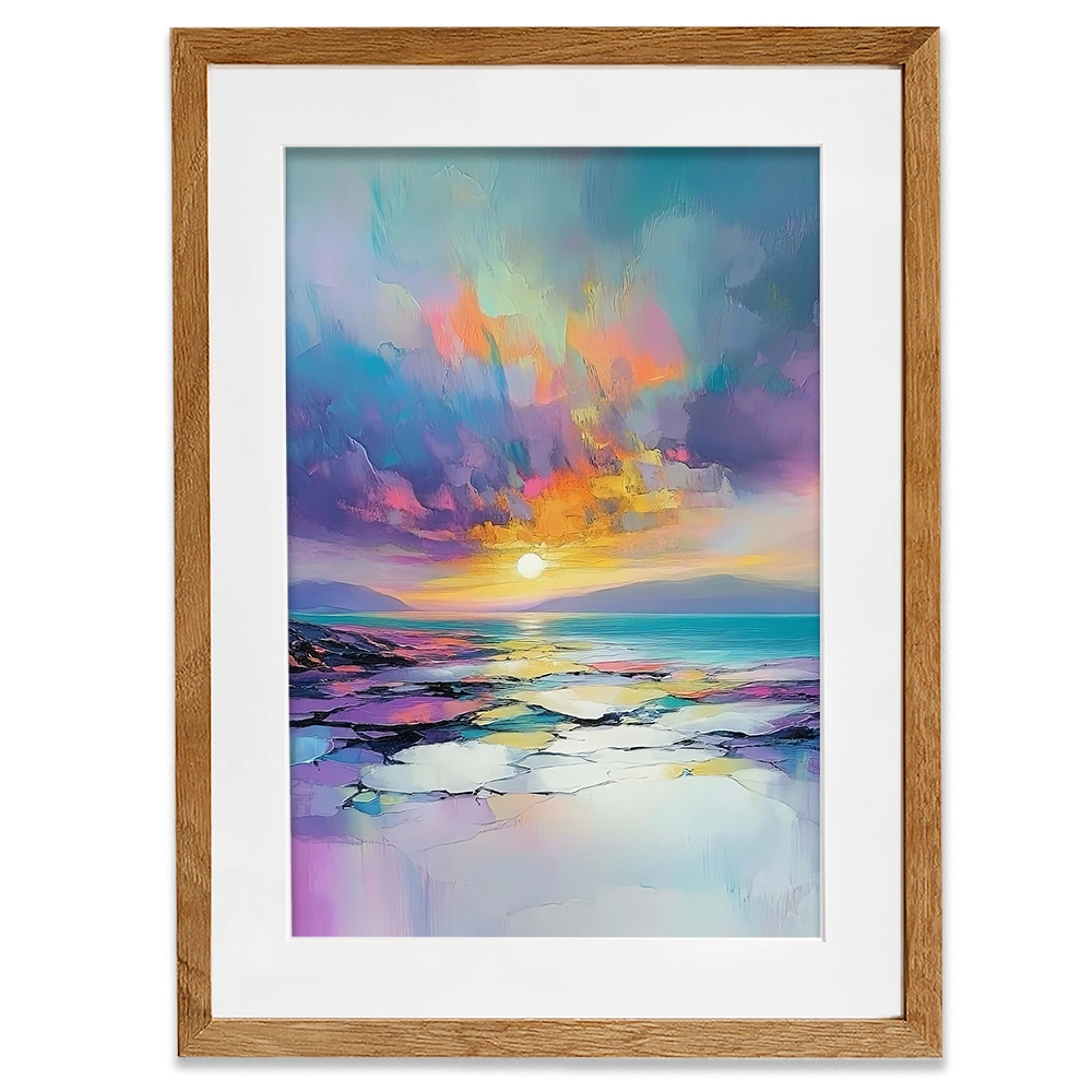 Rainbow Sea Sunset Framed Art Print Rainbow Sea Sunset Framed Art Print wall art product David Alexander Elder