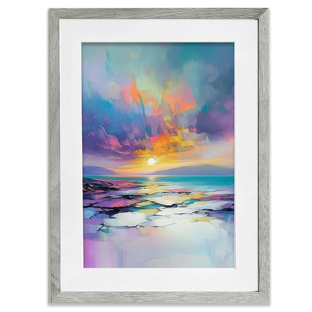 Rainbow Sea Sunset Framed Art Print Rainbow Sea Sunset Framed Art Print wall art product David Alexander Elder