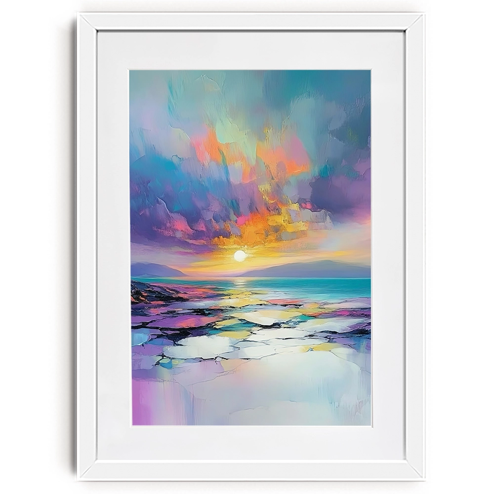 Rainbow Sea Sunset Framed Art Print Rainbow Sea Sunset Framed Art Print wall art product David Alexander Elder