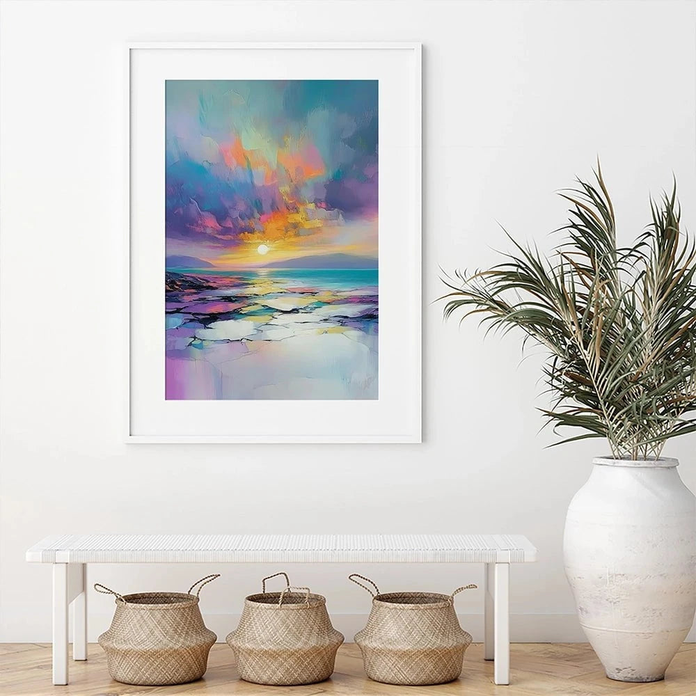 Rainbow Sea Sunset Framed Art Print Rainbow Sea Sunset Framed Art Print wall art product David Alexander Elder