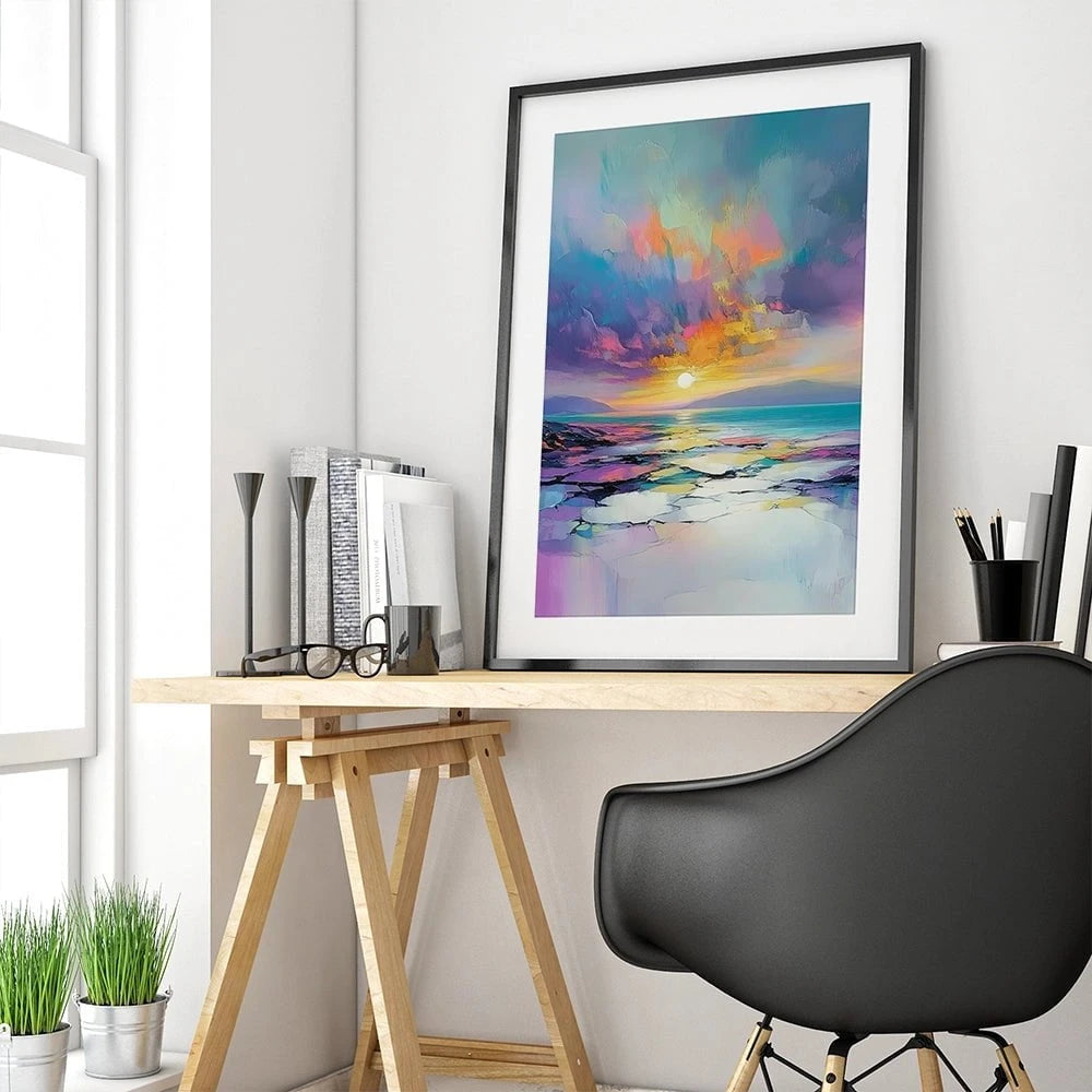 Rainbow Sea Sunset Framed Art Print Rainbow Sea Sunset Framed Art Print wall art product David Alexander Elder