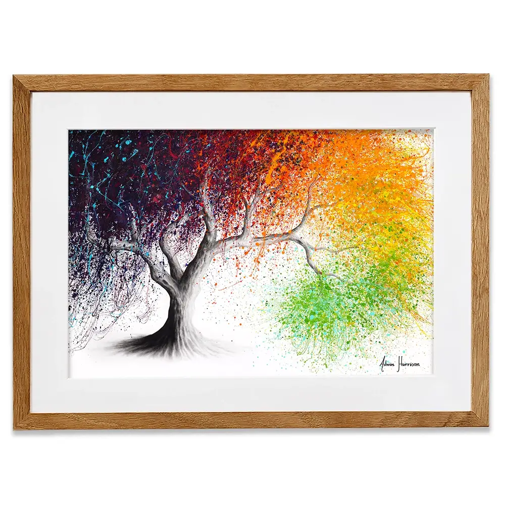 Rainbow Seasons Tree Framed Art Print Rainbow Seasons Tree Framed Art Print wall art product Ashvin Harrison