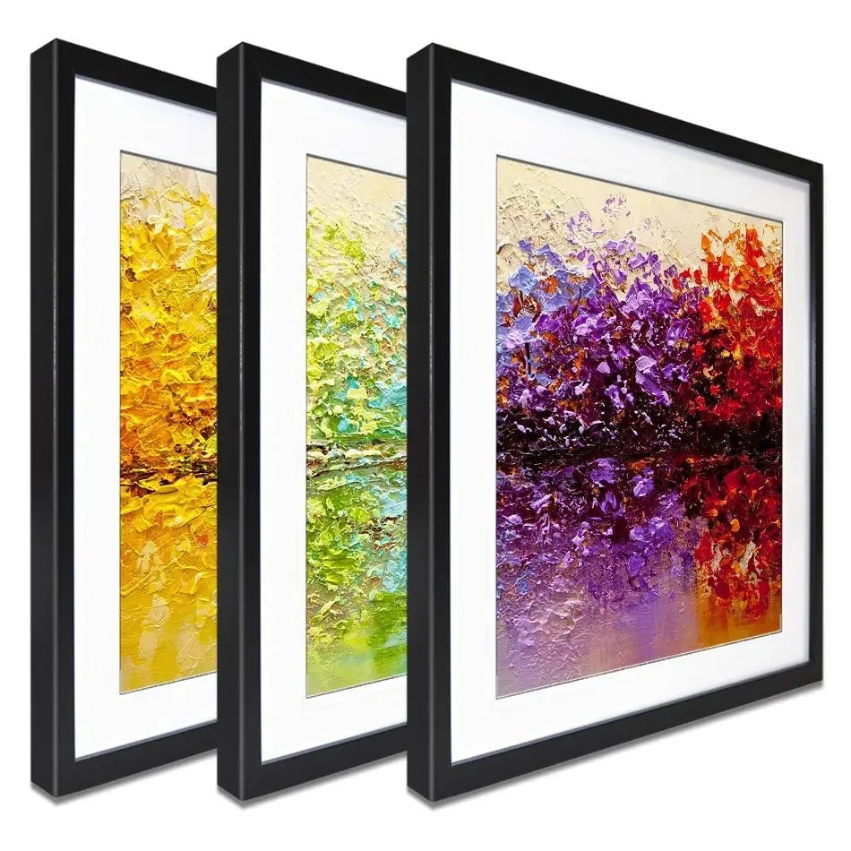 Rainbow Secret Garden Framed Art Print Trio Rainbow Secret Garden Framed Art Print Trio wall art product Osnat Tzadok