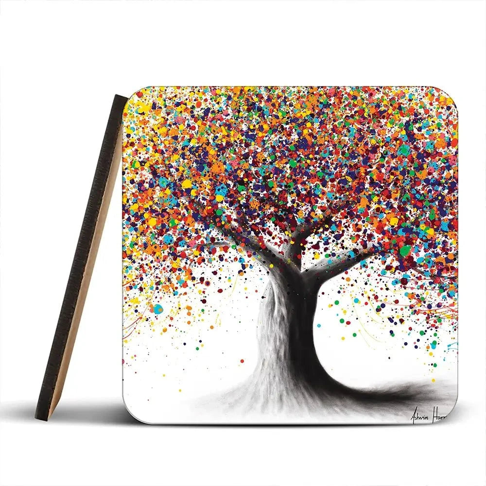 Rainbow Soul Tree Coaster Set Rainbow Soul Tree Coaster Set | Rainbow Soul Tree Art Coasters wall art product Ashvin Harrison